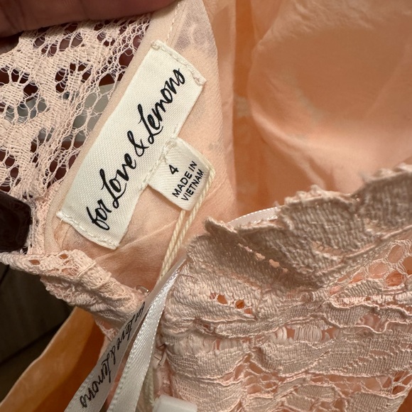 Karissa Gown in Peach Lace Dress - Picture 6 of 6